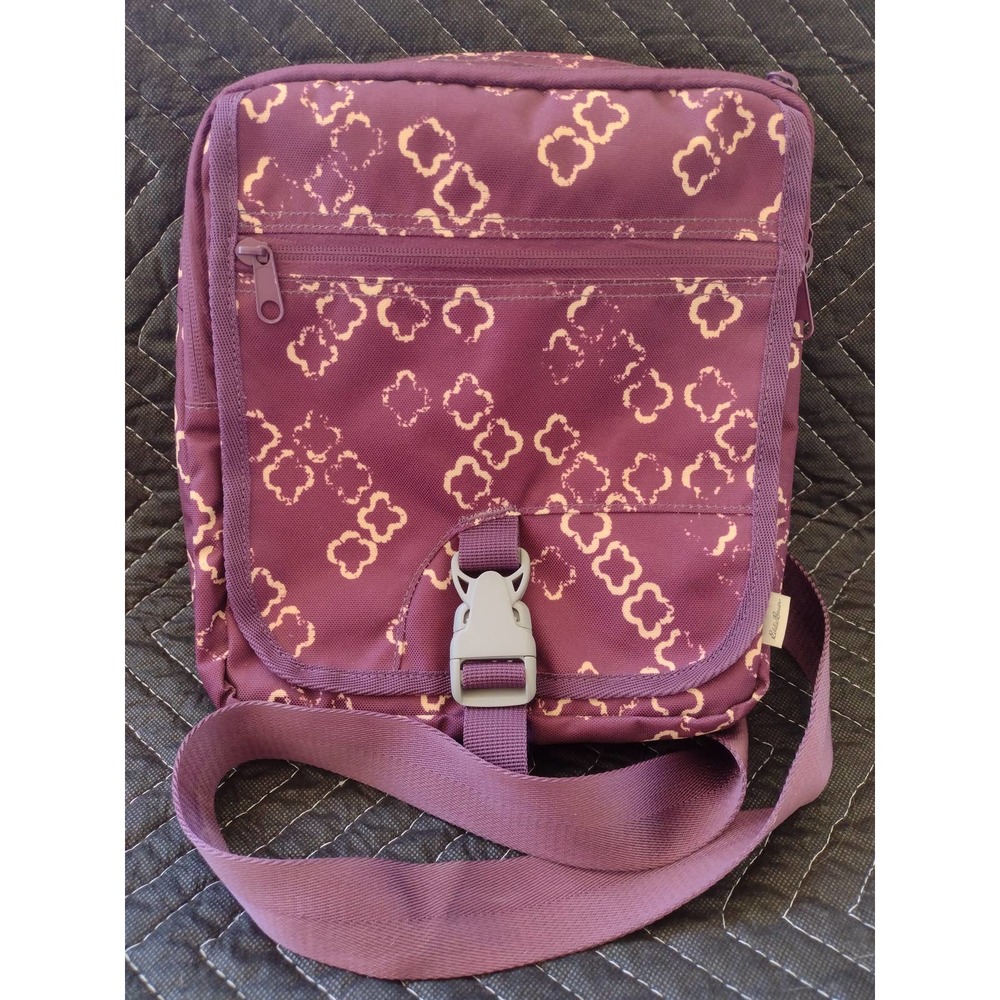 Eddie Bauer Travex Purple Floral Crossbody Bag-Great Condition